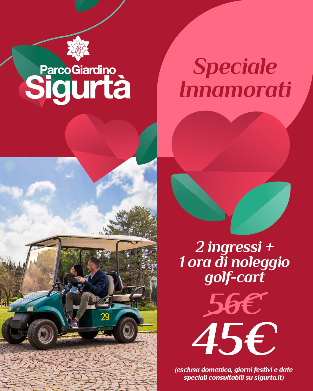 parco sigurta - promozione innamorati